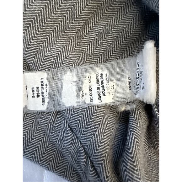 Prana Shirt Mens Large Gray Herringbone Long Sleeve Button Up Casual Nature - Picture 11 of 15